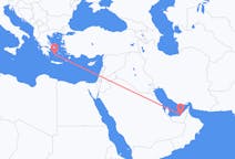 来自阿拉伯联合酋长国出发地 阿布扎比目的地 希腊普拉卡的航班