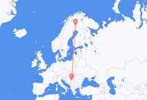 Flyg från Pajala, Sverige till Belgrad, Serbien