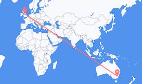 Flyreiser fra Australia til England