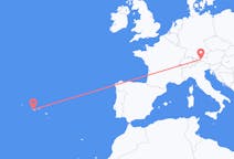 Vols depuis la ville de Horta (Açores) vers la ville d'Innsbruck