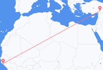Flyrejser fra Bissau, Guinea-Bissau til Kahramanmaraş, Tyrkiet