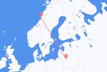 出发地 挪威出发地 布伦讷于松目的地 立陶宛维尔纽斯的航班