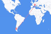 Flyrejser fra Puerto Natales, Chile til Figari, Frankrig