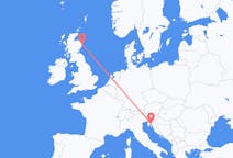 Flights from Rijeka, Croatia to Aberdeen, the United Kingdom
