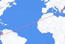 Flyreiser fra Pasto, Colombia til Izmir, Tyrkia
