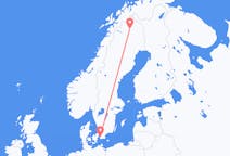 Vols depuis la ville de Kiruna vers la ville de Malmö