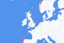 出发地 挪威出发地 桑丹目的地 西班牙維戈的航班