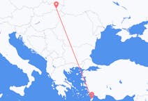 Flights from Košice in Slovakia to Rhodes in Greece
