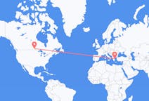 Flyg från Winnipeg, Kanada till Skiáthos, Grekland