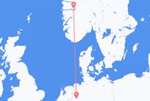 Vluchten van Sogndal, Noorwegen naar Münster, Duitsland