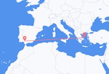 出发地 希腊出发地 斯基罗斯岛目的地 西班牙塞维利亚的航班