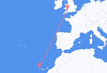 Vluchten van Cardiff, Wales naar La Palma (ort i Mexiko, Guanajuato, Salamanca), Spanje