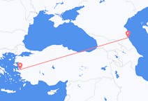 Flyrejser fra Makhatjkala, Rusland til Izmir, Tyrkiet