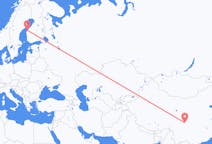 중국발 몐양, 핀란드행 바사 항공편