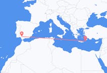 Flyreiser fra Karpathos, Hellas til Sevilla, Spania