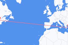 Flyg från Montreal, Kanada till Ikaria, Grekland
