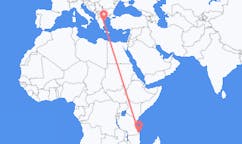 Flyreiser fra Mtwara, Tanzania til Skiathos, Hellas