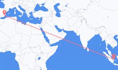 Flyreiser fra Pangkal Pinang, Indonesia til Murcia, Spania