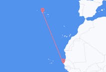 セネガルのから ダカール、ポルトガルのへ ピコ島フライト