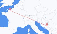 Fly fra Sarajevo til Caen