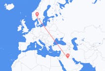 Flyreiser fra Rafha, Saudi-Arabia til Oslo, Norge