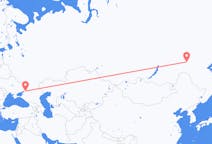 Fly fra Neryungri til Rostov ved Don