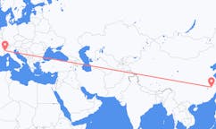 Flyg från Huangshan, Kina till Turin, Italien