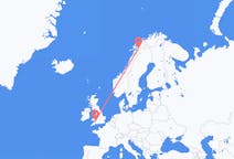 Flyg från Narvik, Norge till Cardiff, Wales