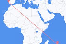 Flyreiser fra Rodrigues, Mauritius til Lisboa, Portugal