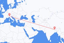 Flyreiser fra Bhadrapur, Mechi, til Milano
