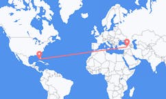 Flyreiser fra Key West, USA til Bingöl, Tyrkia