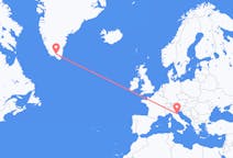이탈리아 리미니에서 출발해 그린란드 나르사르수아크로(으)로 가는 항공편