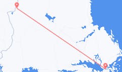 Flyg från Rörbäcksnäs till Stockholm