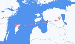 Flyg från Tartu, Estland till Visby, Sverige