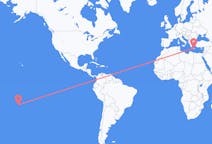 Flyreiser fra Rarotonga, Cookøyene til Iraklio, Hellas