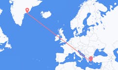 Flyrejser fra Kulusuk, Grønland til Naxos, Grækenland