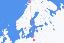 Flyg från Warszawa, Polen till Narvik, Norge