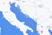 Vluchten van Ioannina, Griekenland naar Venetië, Italië