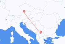 Flyreiser fra Skopje, Nord-Makedonia til Linz, Østerrike