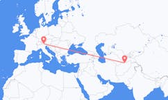 Flyg från Mazar-e Sharif, Afghanistan till Bolzano, Italien
