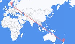 Vluchten van Tauranga, Nieuw-Zeeland naar Oerebro, Zweden