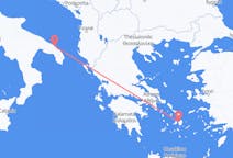 Flights from Brindisi, Italy to Naxos, Greece