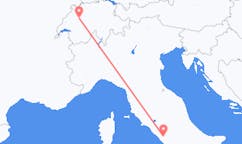 Vluchten van Bern, Zwitserland naar Rome, Italië