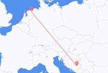 Flüge von Sarajevo, Bosnien und Herzegowina nach Groningen, die Niederlande