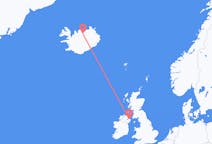 アイスランドのアークレイリからから、北アイルランドのベルファストまでのフライト