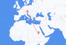 出发地 苏丹出发地 喀土穆目的地 意大利的里雅斯特的航班