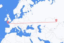 Flyreiser fra Semej, Kasakhstan til Brest, Frankrike