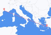 Flyg från Montpellier, Frankrike till Kos, Grekland