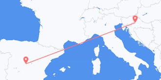 스페인에서 크로아티아까지 운항하는 항공편
