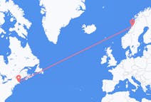 Flights from Boston, the United States to Mosjøen, Norway